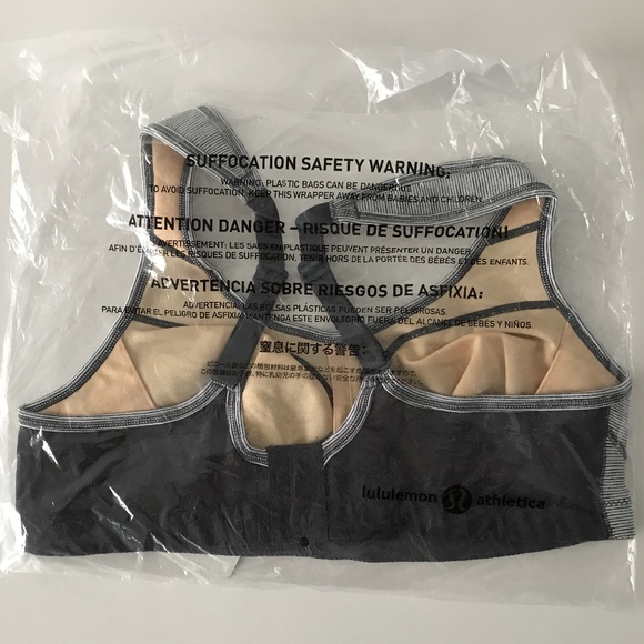 NWT Lululemon The Bust Stops Here 36C, black/white - Picture 2 of 4